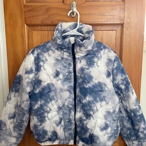 Blue and white cropped jacket